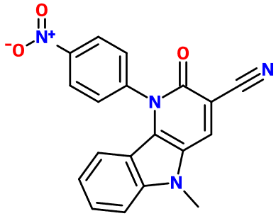 (图片) MC080206 5-Me-1-(4-nitrophenyl)-2-oxo-pyrido[3,2-b]indole-3-CN